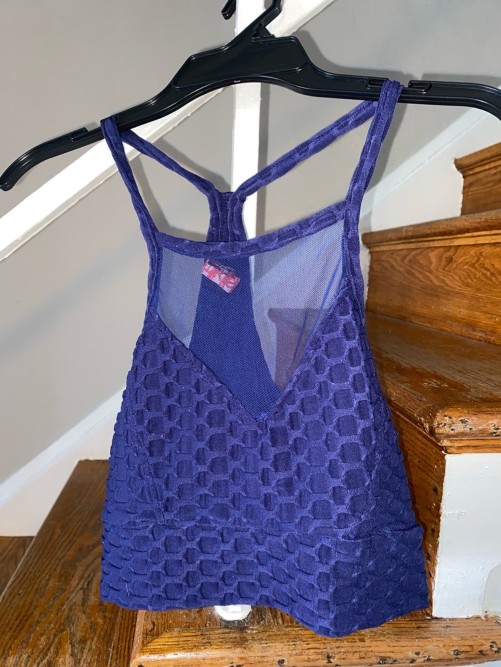 Hot Kiss Purple Textured Strappy Sports Bra Size xl